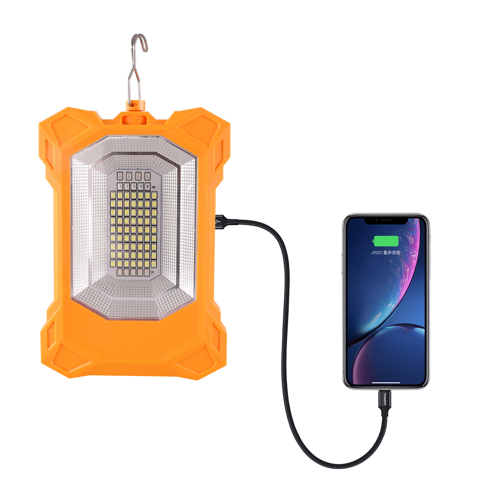 USB Rechargeable Portable Hanging Lamp Power Bank Outdoor Solar LED Tent Light 100w Light Camp Solar