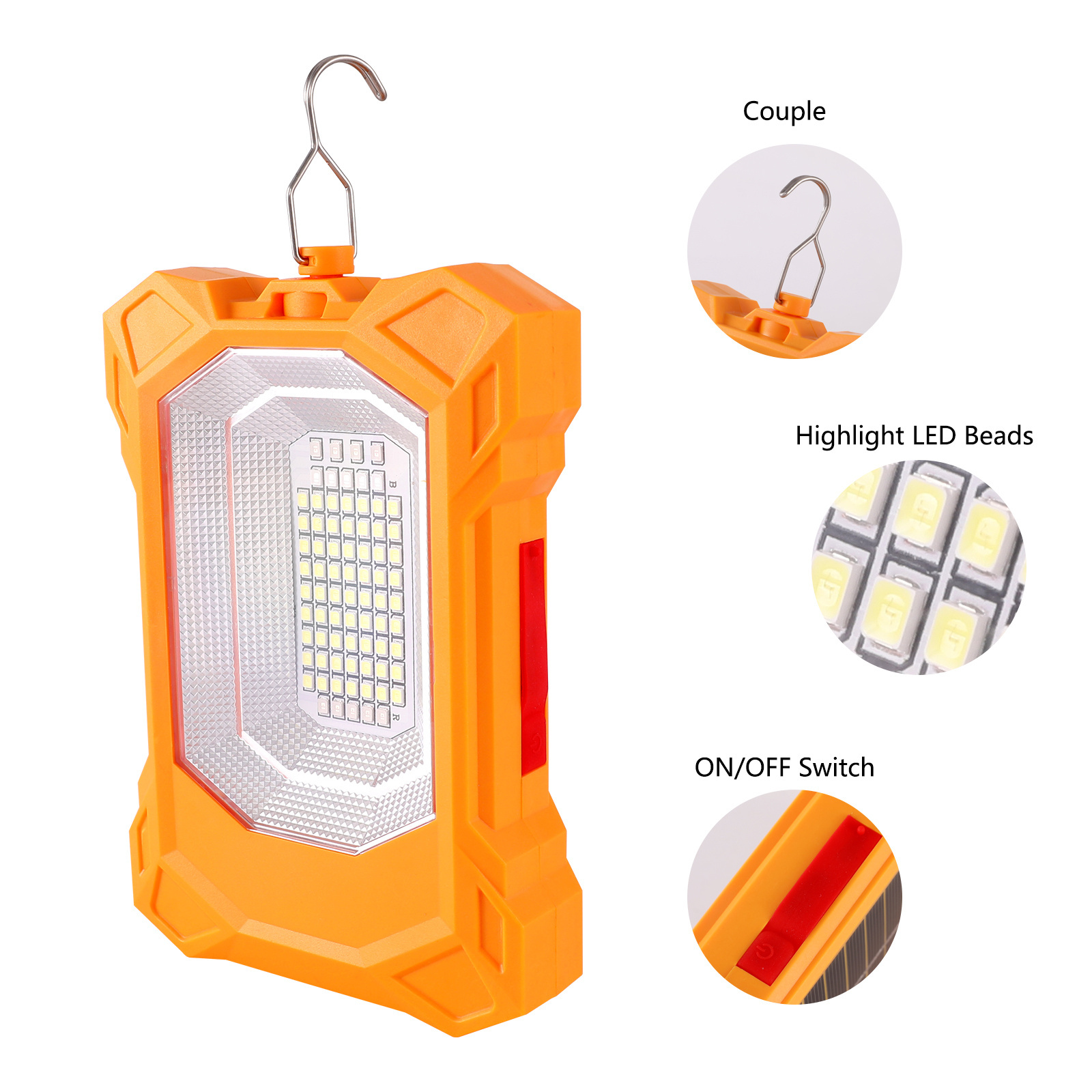 USB Rechargeable Portable Hanging Lamp Power Bank Outdoor Solar LED Tent Light 100w Light Camp Solar