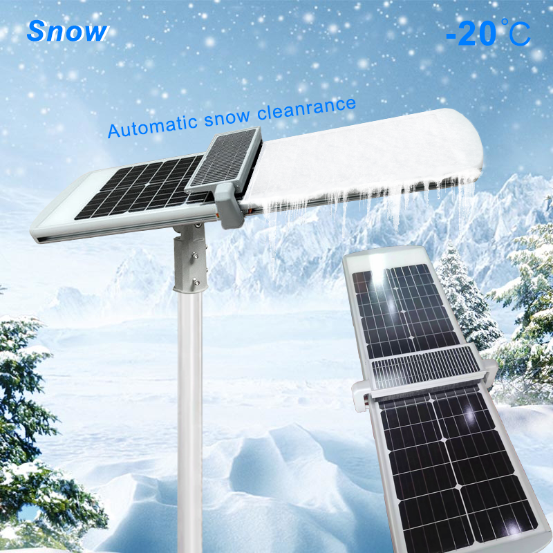 Automatic dust clearance aluminum integrated led solar street light street lamp 20w 45w self auto cleaning solar street light