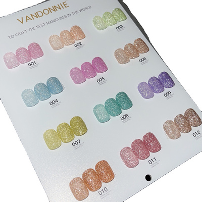 New Nail Polish product reflective nail polish glue 12 color macaron nail polish glue broken drill