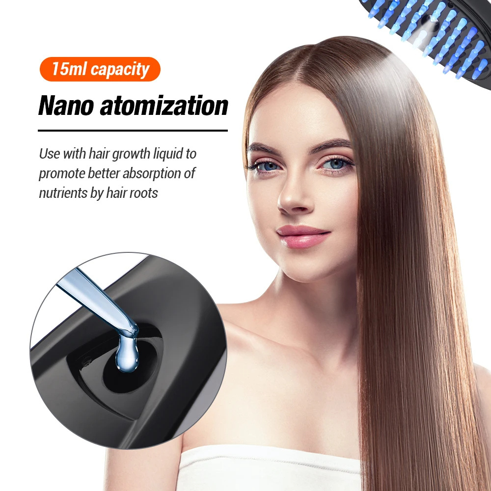 LED Light Hair Growth Laser Comb Hair Scalp Oil Applicator