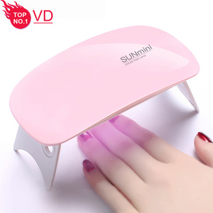 Portable Rechargeable Manicure Gel Uv Nail Dryer Machine Led Usb Cable Varnish 6 Leds Nail Lamp