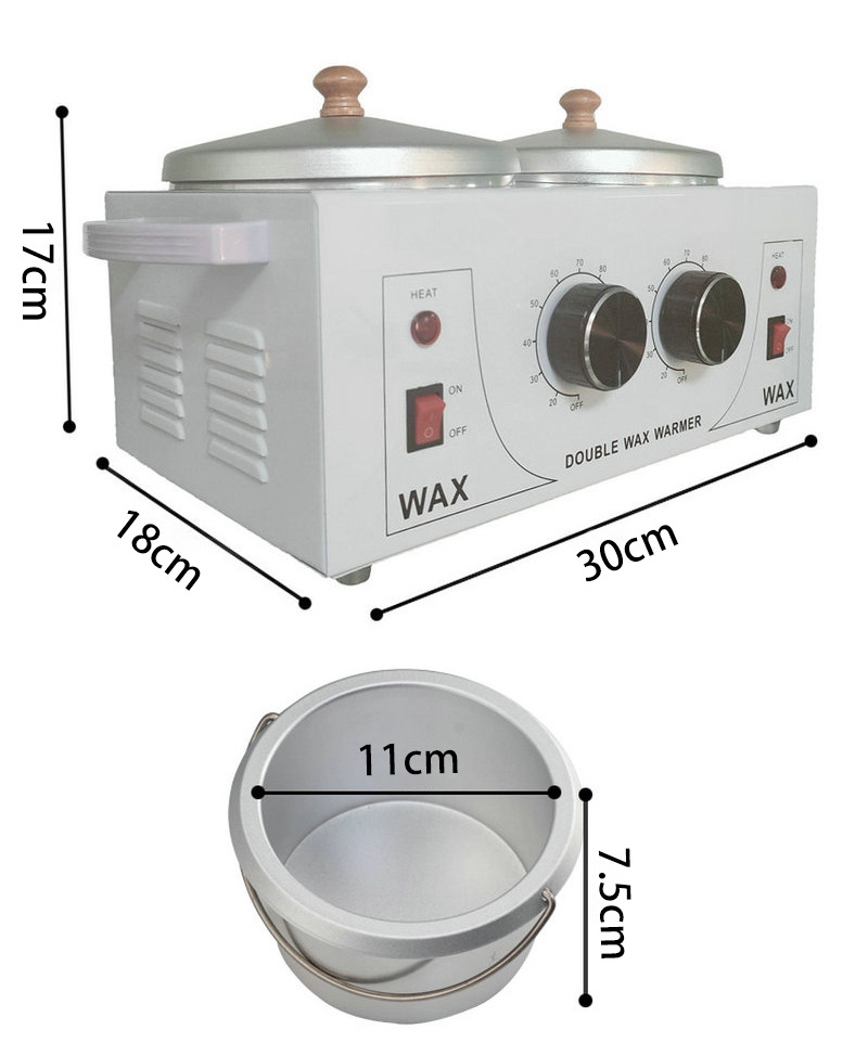 Professional 1000 cc Digital Double Pot Wax Warmer Machine Wax Heater