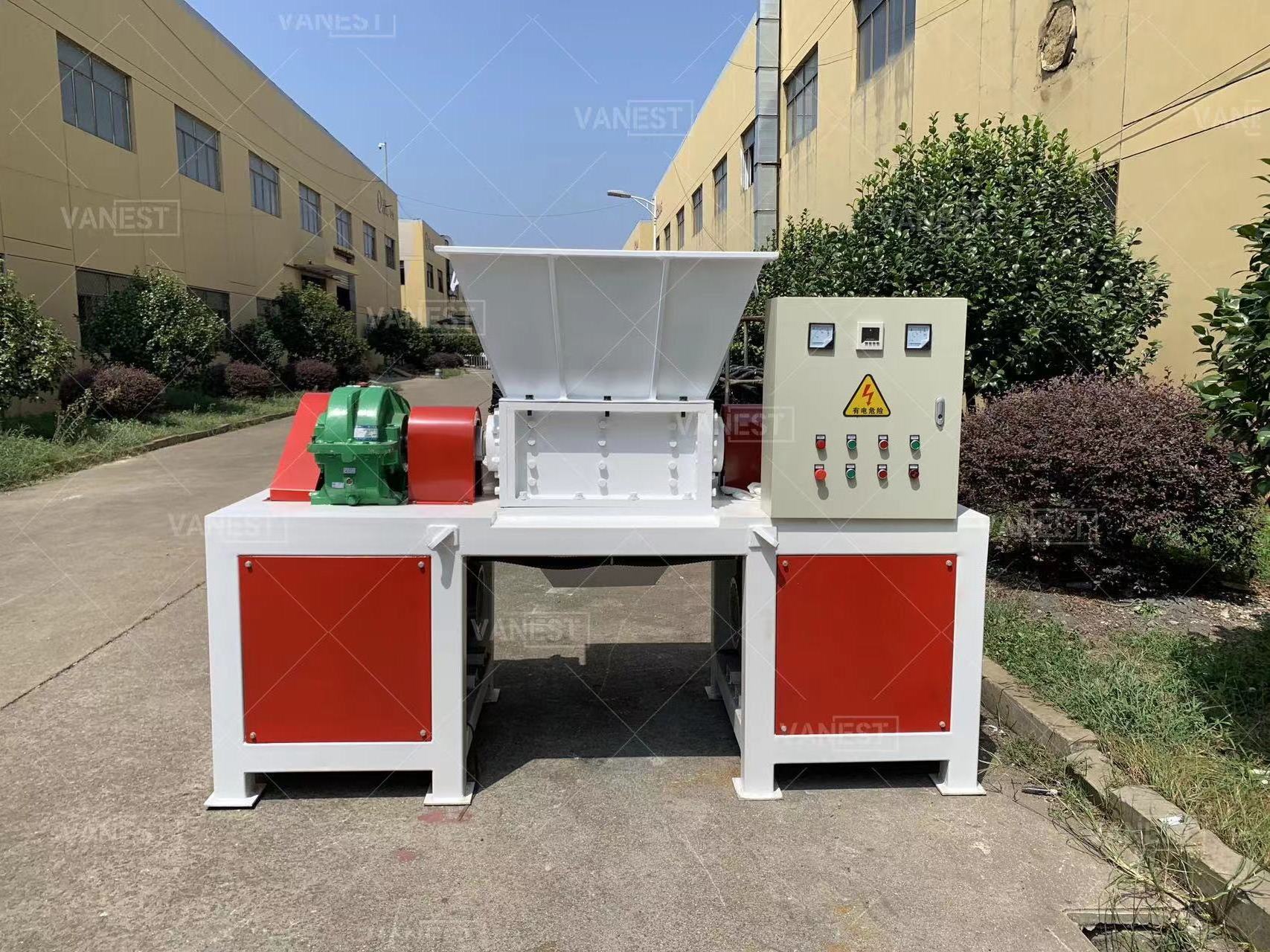 VANEST High Quality Rubber Crumb Tire Shredders Equipment Scrap Tire Recycle Shredding Crusher Machine