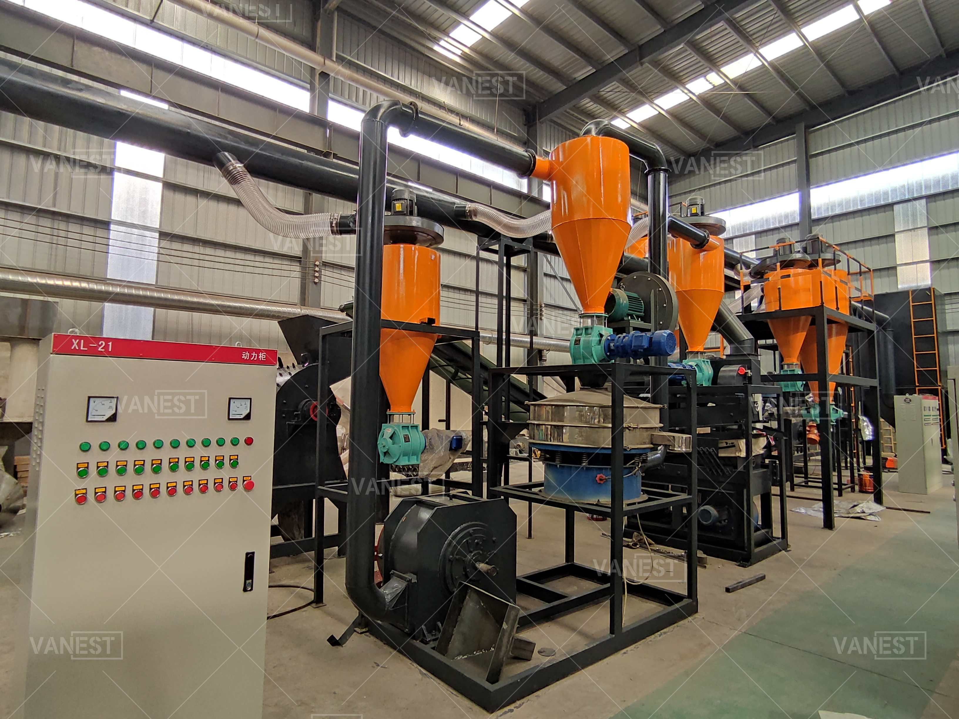 VANEST Electric Car Battery Recycling Machine Lithium Ion Li Ion Battery Recycling Plant Waste Lithium Battery Recycling Machine