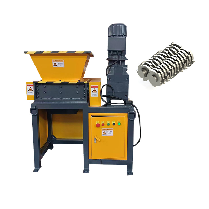 VANEST Small Scrap Metal Crusher Solid Waste,Plastic Bottle Two Shaft Mini Shredder Metal Shredder Machine