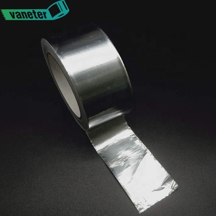 Factory direct metal duct tape jumbo roll, self adhesive aluminum foil mylar tape 50mm