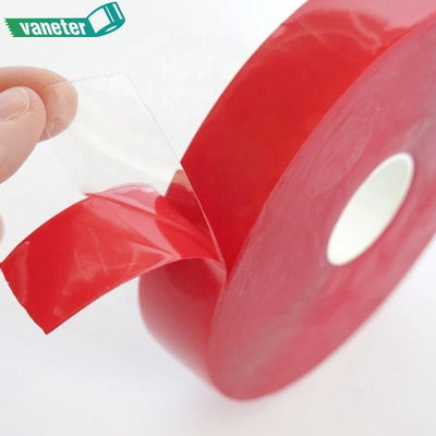 Widely Use Heat Resistant Thin Polyester Tape, High Viscosity Clear Adhesive Tape Double Sided PET Tape