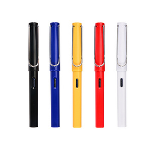 Wholesale Cheap Plastic Transparent Rainbow Fountain Pen with Ink Cartridge