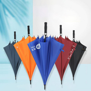 Manufacturer Wholesale 30" Large Windproof Logo Prints Big Luxury Promotional Branded Custom Straight Automatic Golf Umbrella