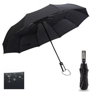 Wholesale Promotional Cheap Custom Logo Print Waterproof Automatic 3 Folding Outdoor Umbrella for The Rain