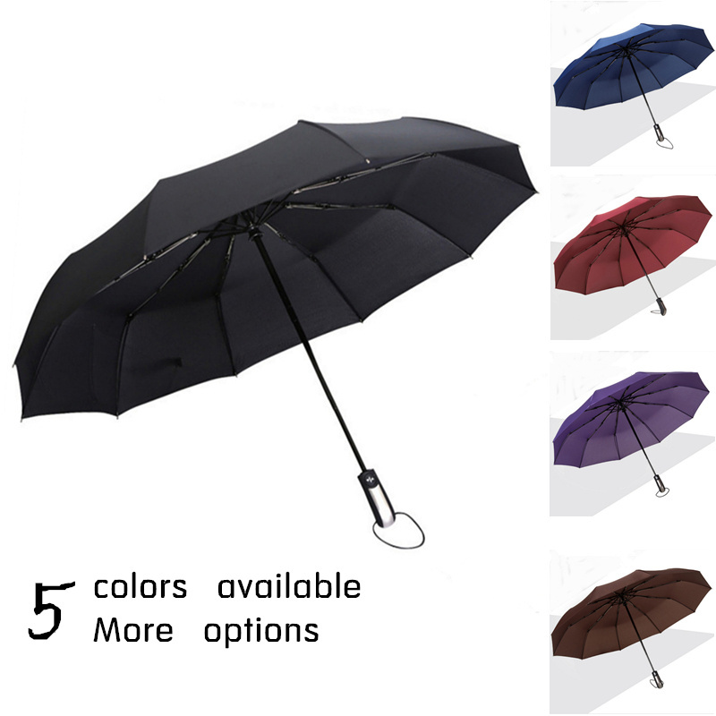 Wholesale Promotional Cheap Custom Logo Print Waterproof Automatic 3 Folding Outdoor Umbrella for The Rain