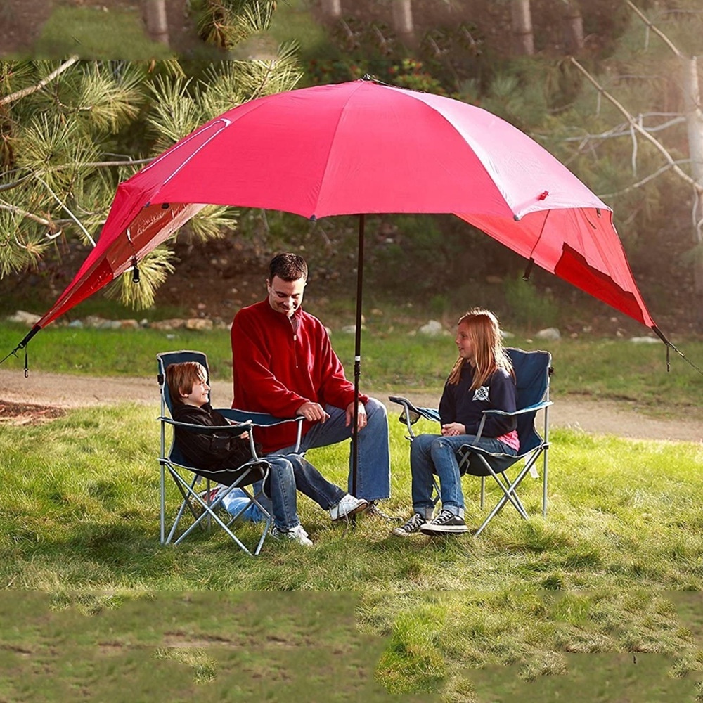 Outdoor Large Sunshade Uv Sunscreen Custom Beach Umbrella Fishing Camping Tent Pergola Windproof Umbrella Wholesale