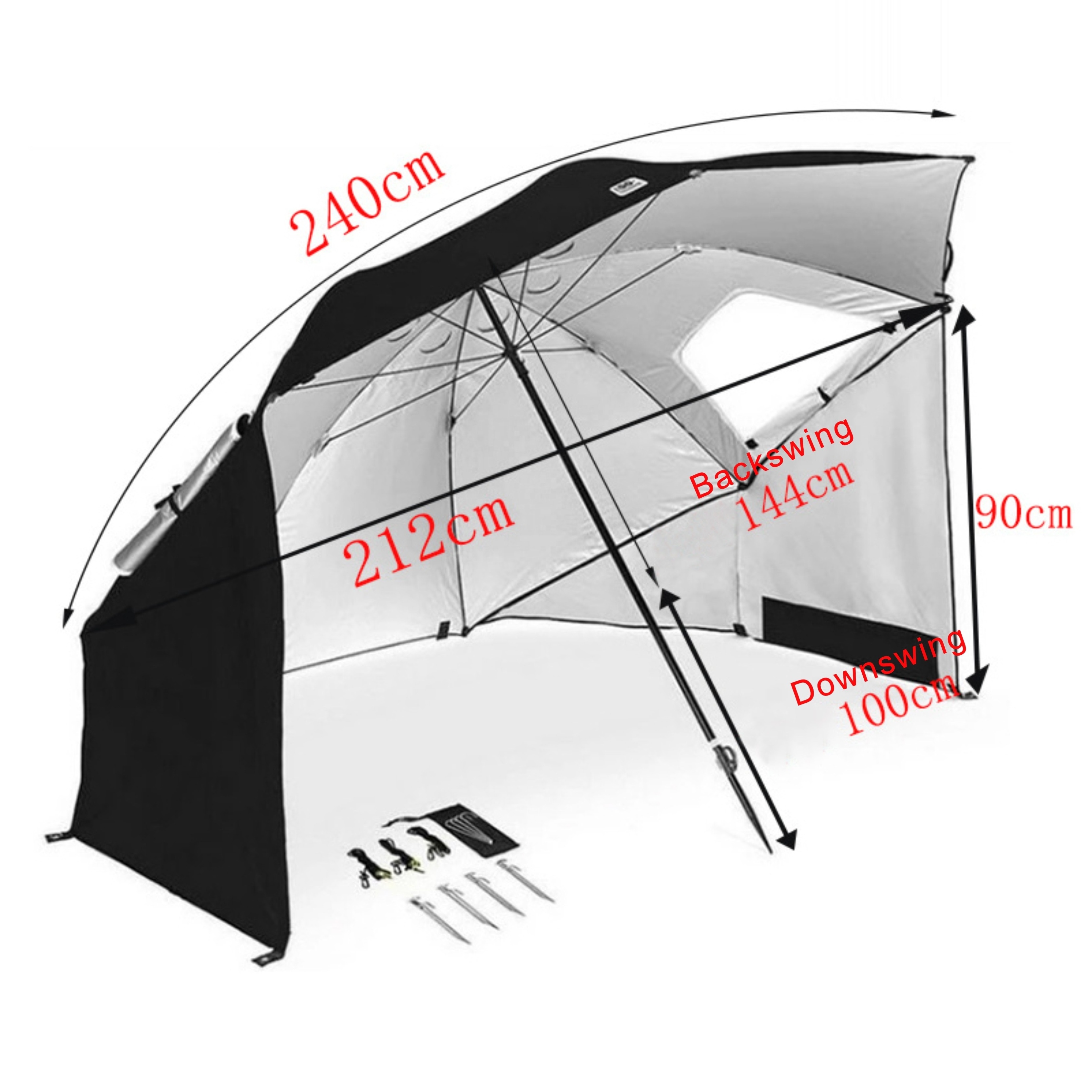 Outdoor Large Sunshade Uv Sunscreen Custom Beach Umbrella Fishing Camping Tent Pergola Windproof Umbrella Wholesale