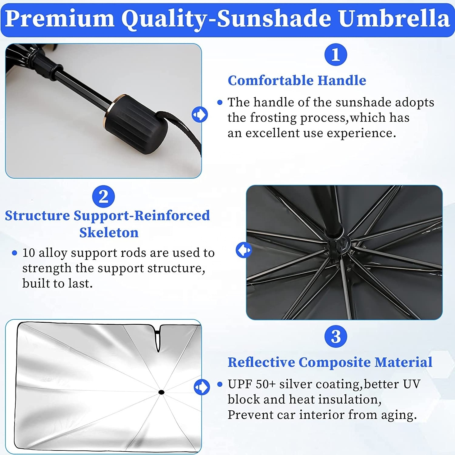 Sun Block UV Protection Car umbrella Sun Shade Foldable Windshield Sunshade Car Front Side Window Umbrella for Car