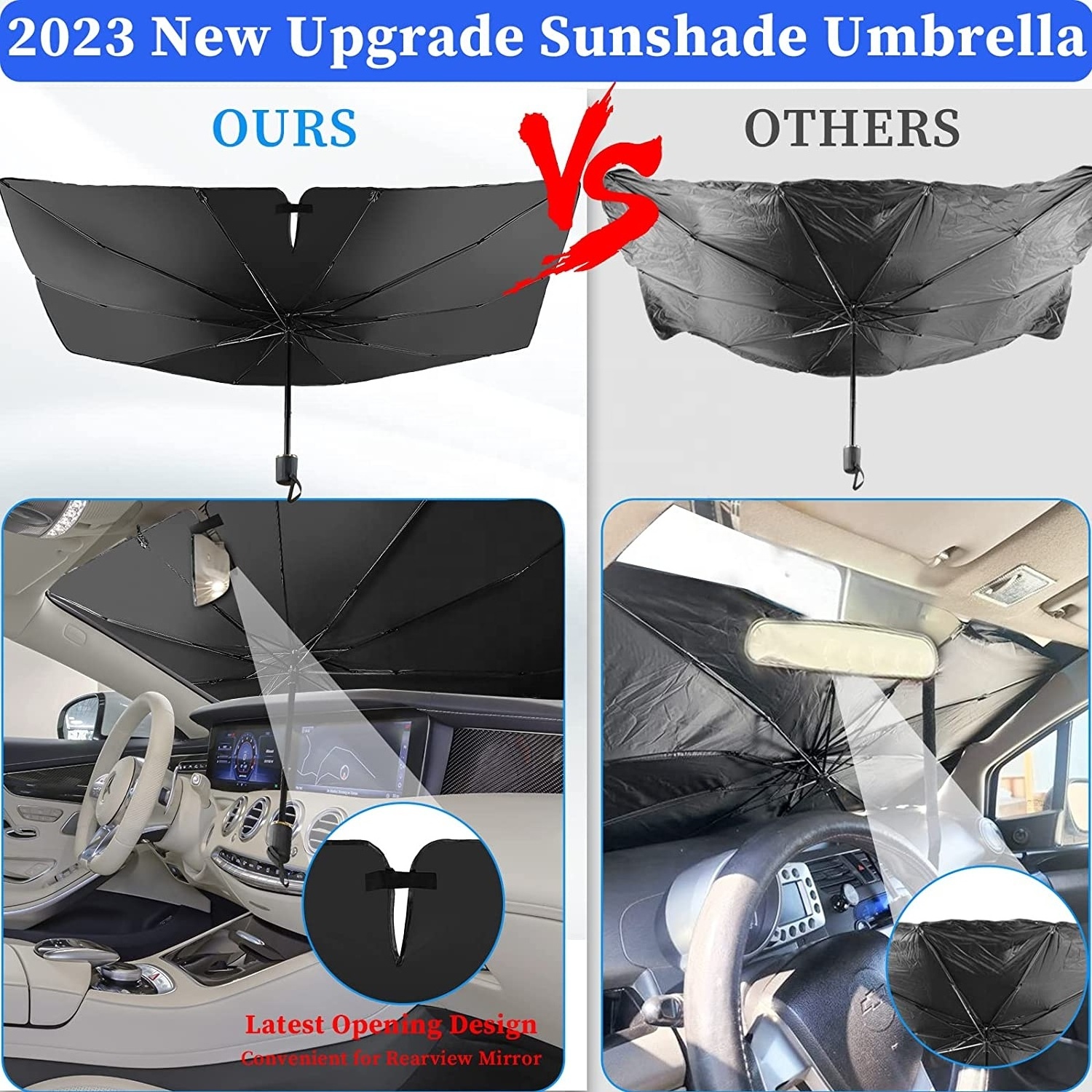 Sun Block UV Protection Car umbrella Sun Shade Foldable Windshield Sunshade Car Front Side Window Umbrella for Car