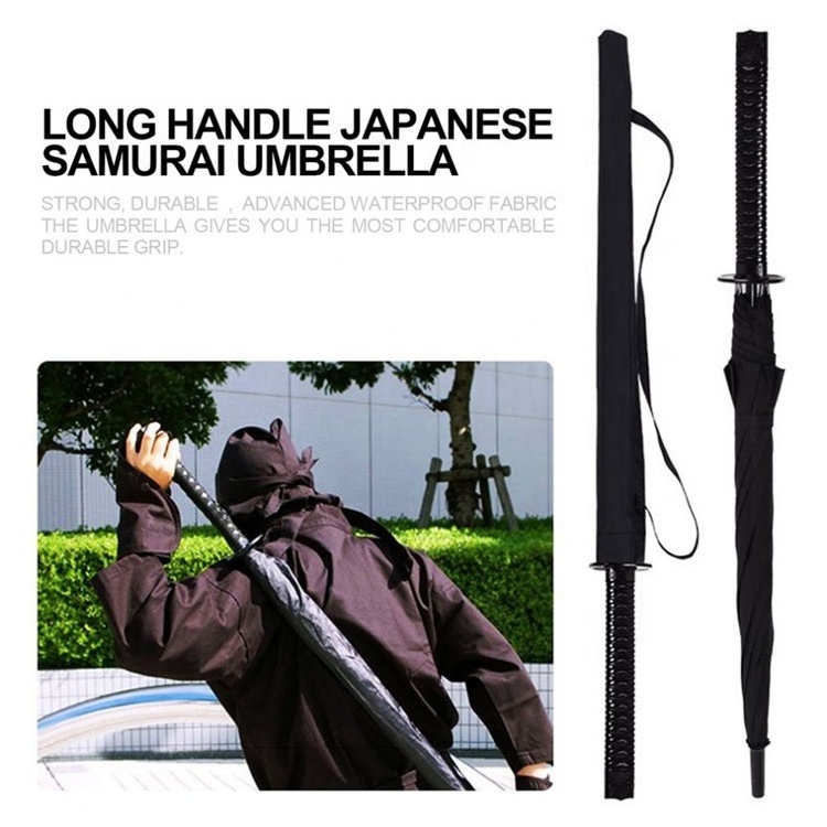 Promotion 8k/16k/24k Long Handle Japanese Samurai Sword Umbrella