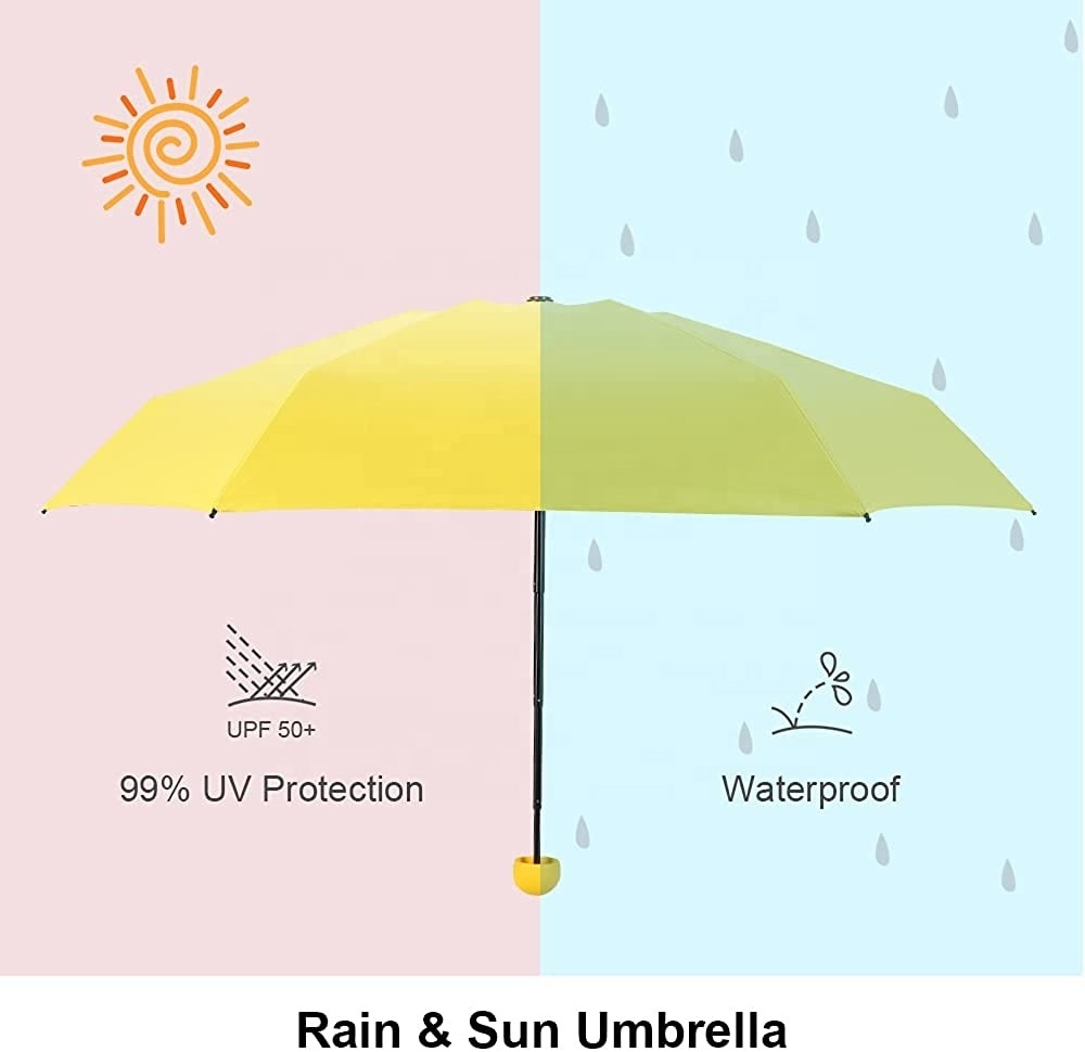 Sun Umbrella Hand Fold UV Resistant Black Gel Mini Capsule Umbrella Five Off Sun Umbrella