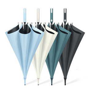 Straight Golf Semi Automatic Business Windproof Sun Umbrellas  For The Rain Manufacturers