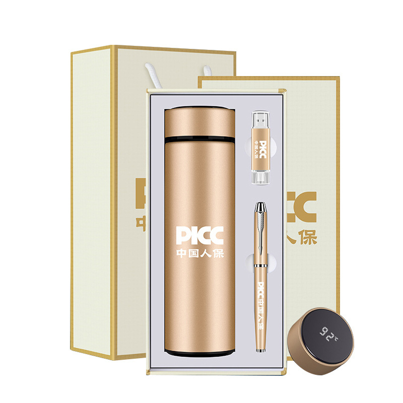 Luxury Personalized Tumbler Promotion Marketing School Gift Set Items Ideas USB Drive Stationery Set Gift