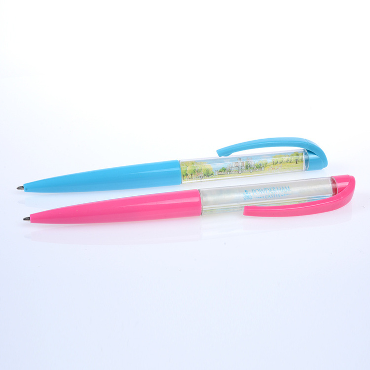 Novelty Promotional Floating Pens,Custom Pen Moving Float,Plastic Ballpoint Pen Liquid Floating