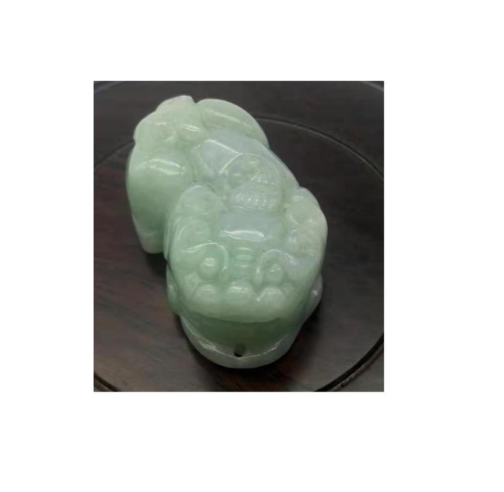 natural gemstone jadeite carved pi xiu fortune dragon jade pendants