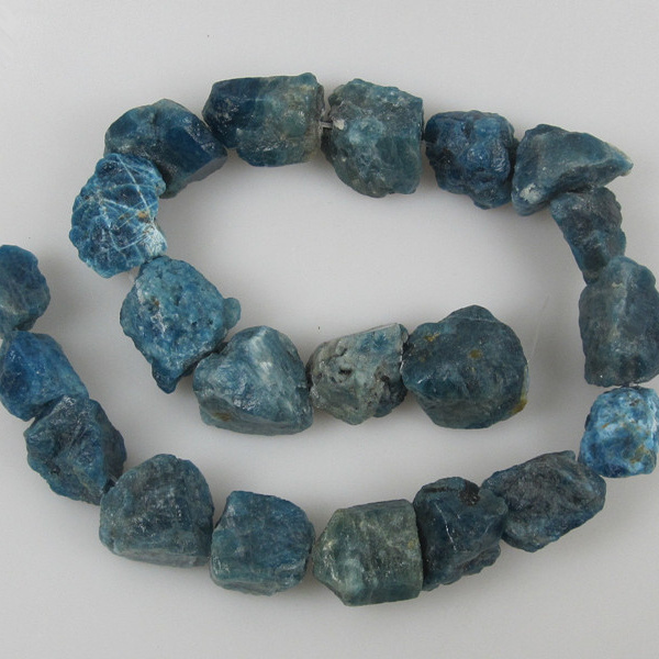 Natural gemstone beads dark Blue Kyanite rough tumbled nuggets kyanite