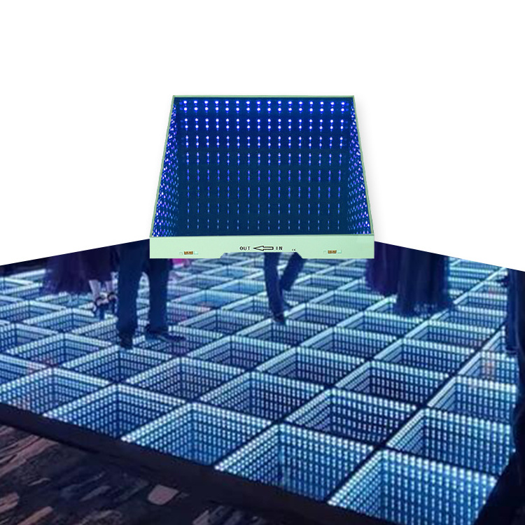 high gloss white infinity mirror 3d magnet portable light led used 3d infinite dance floor for sale edging