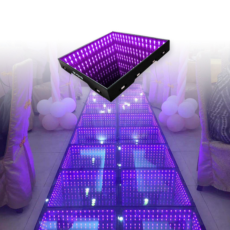 high gloss white infinity mirror 3d magnet portable light led used 3d infinite dance floor for sale edging