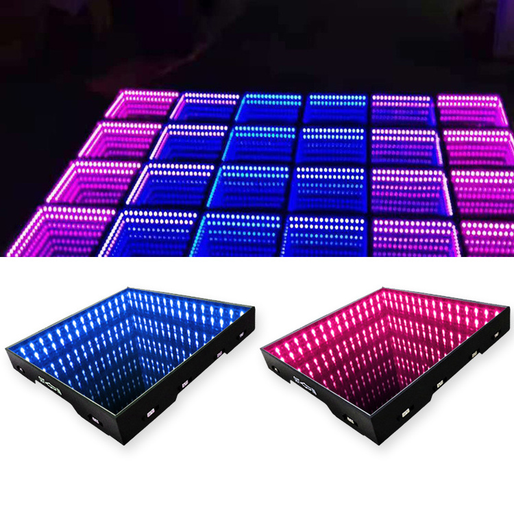 high gloss white infinity mirror 3d magnet portable light led used 3d infinite dance floor for sale edging