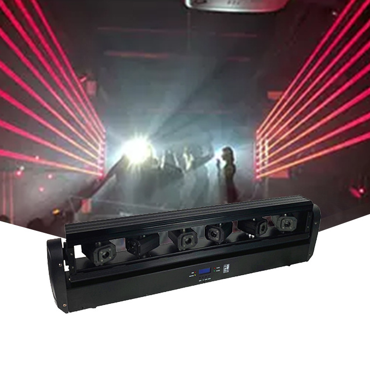 dmx moving head 6 eyes rgb dj disco self weeding laser ghost projector light heat transfer lazer leaser light for night club