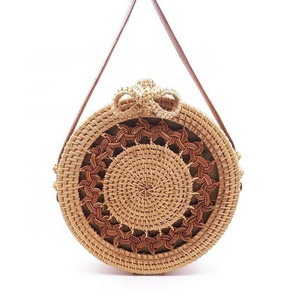 Vietnam Wholesale Beatiful Handwoven Straw Rattan Shoulder Bag Women Bags For Girls Women With Reasonable Price