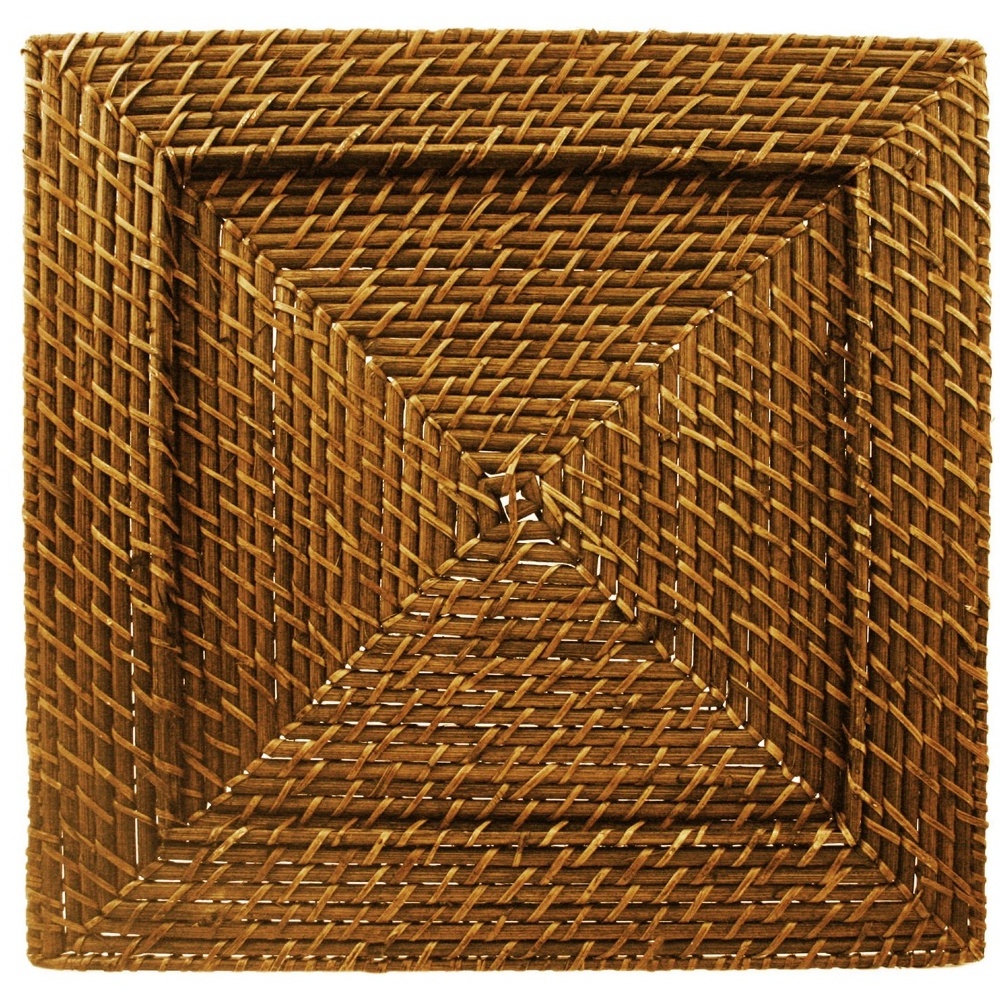 Hot selling natural material dishes plates dinnerware set handwoven rattan charger plate Eco-friendly wicker charger plate