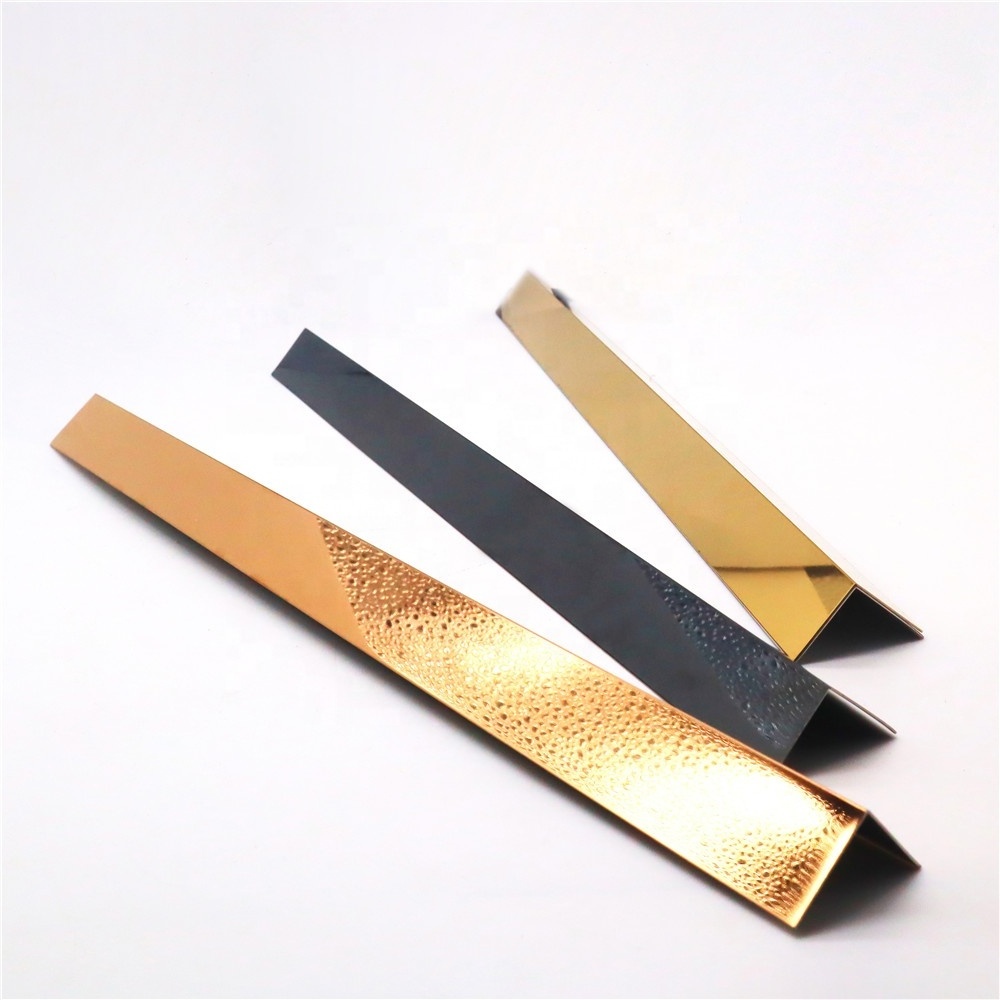 Exterior decorative trimming u shape tile trim champaign gold metal trim for tiles