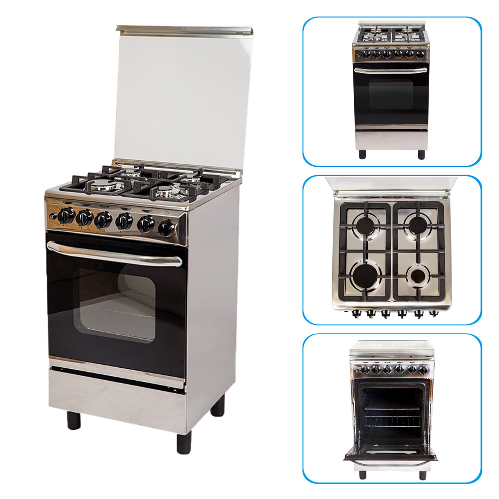 Restaurant equipment free standing cooker gas range gas stove with electric oven