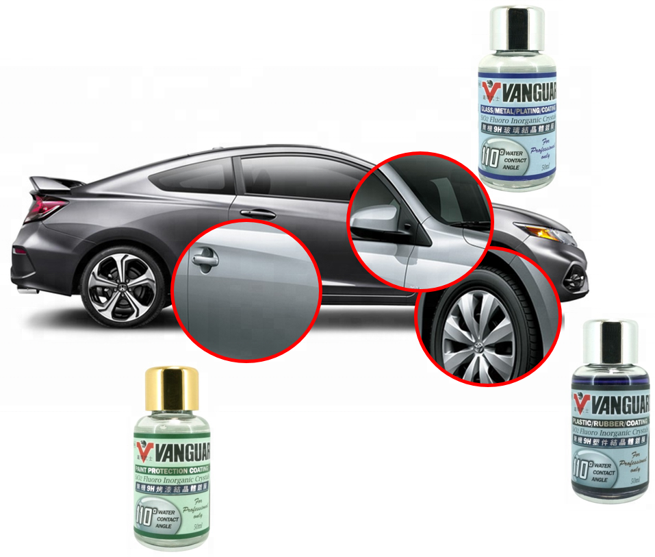 9H Nano Ceramic SiO2 Pro Crystal Coating Liquid Application for Car Class Metal & Plating Painting Protection