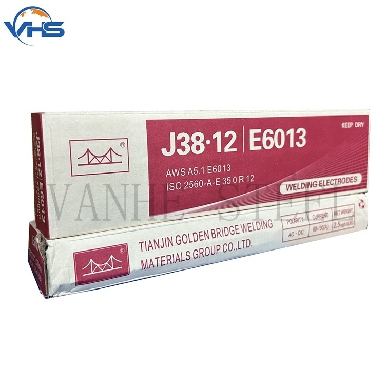 High Quality E6013 Welding Rod Cast Iron Welding Electrodes tianjin golden bridge brand J38.12