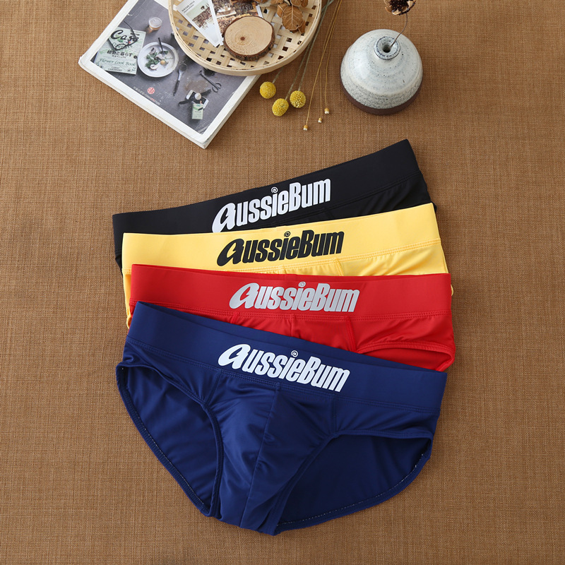 men's briefs boxers  Milk silk low waist stretch pouch snug Men's Boxer Briefs Underpants With Box