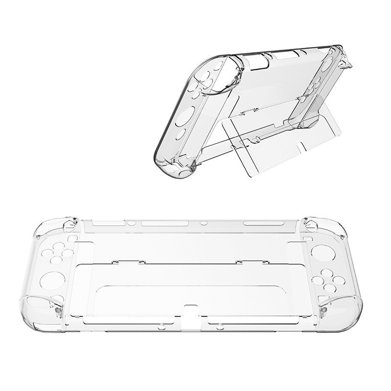 Factory Wholesale Anti-slip Protective Case Transparent PC Clear Case Skin for Nintendo Switch Oled Game Controller