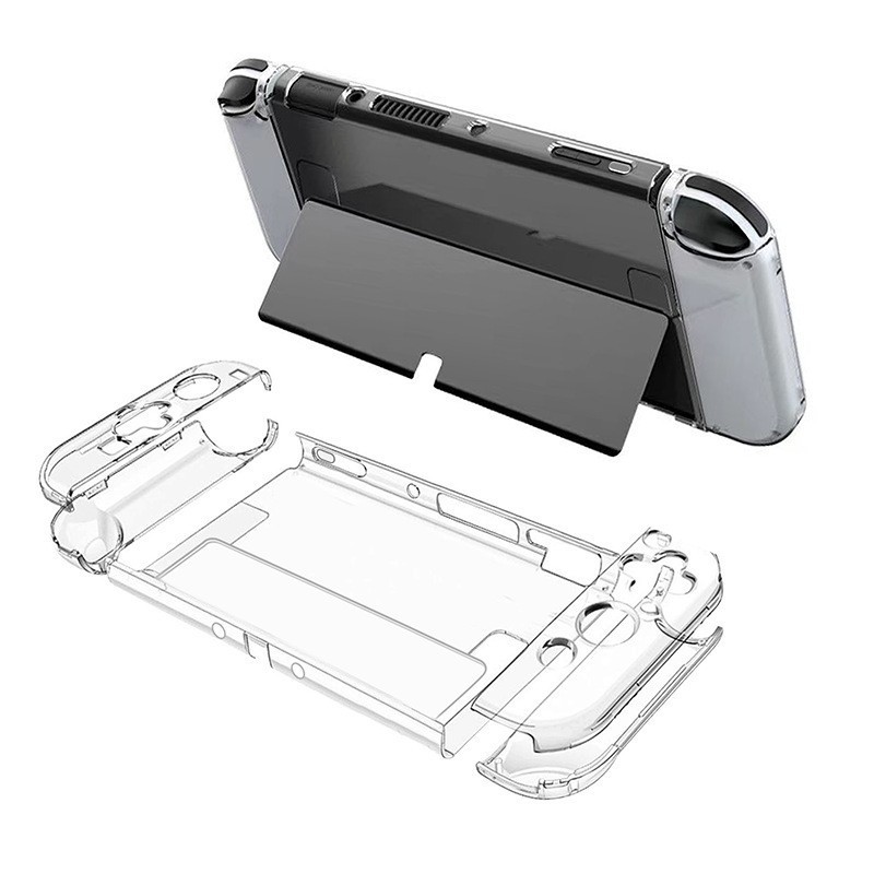 Factory Wholesale Anti-slip Protective Case Transparent PC Clear Case Skin for Nintendo Switch Oled Game Controller