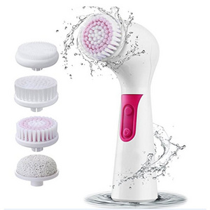 Electric Face Scrubber Exfoliating Usb Charging IPX7 Waterproof Rechargeable Silicone Rotating Washer Facial Cleansing Brush