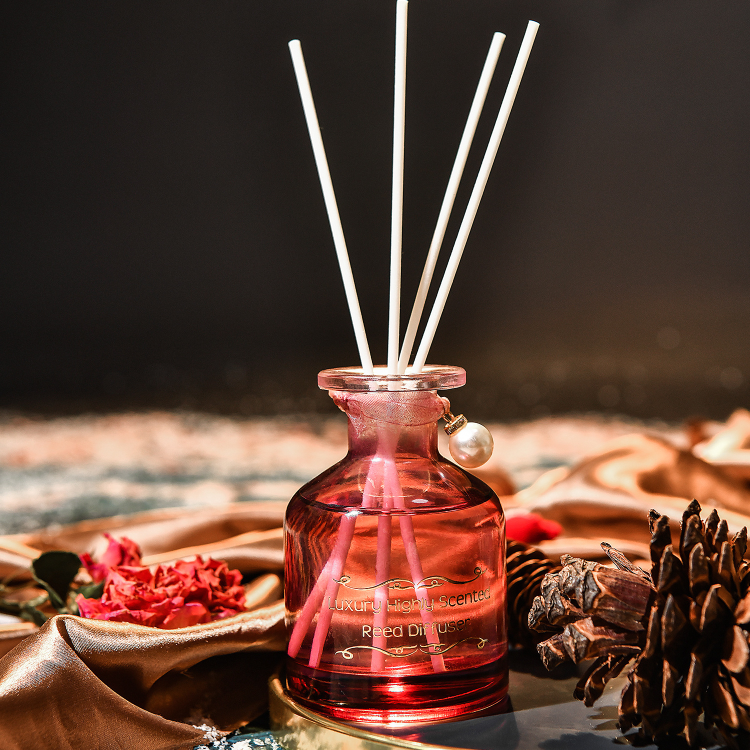 Luxury White Musk No Man'S Land Rose Air Freshener Perfume Rattan Stick Glass Bottle Reed Diffuser