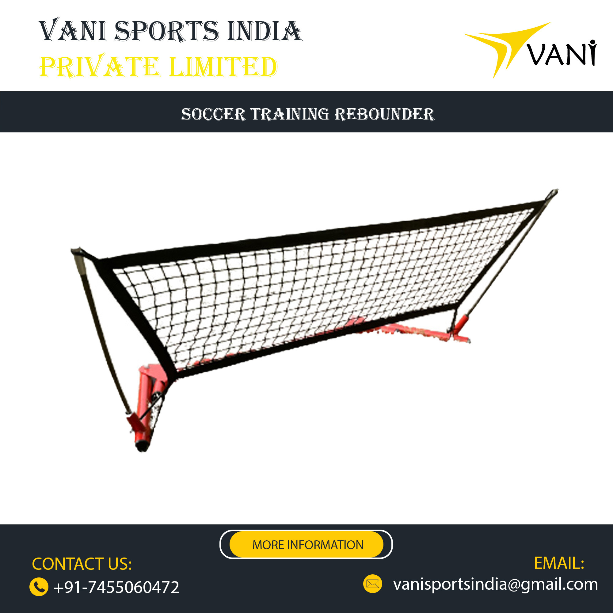 Latest Design Outdoor Portable Customized High Quality Made of Steel Tube Soccer Training Equipment Soccer rebounders Net