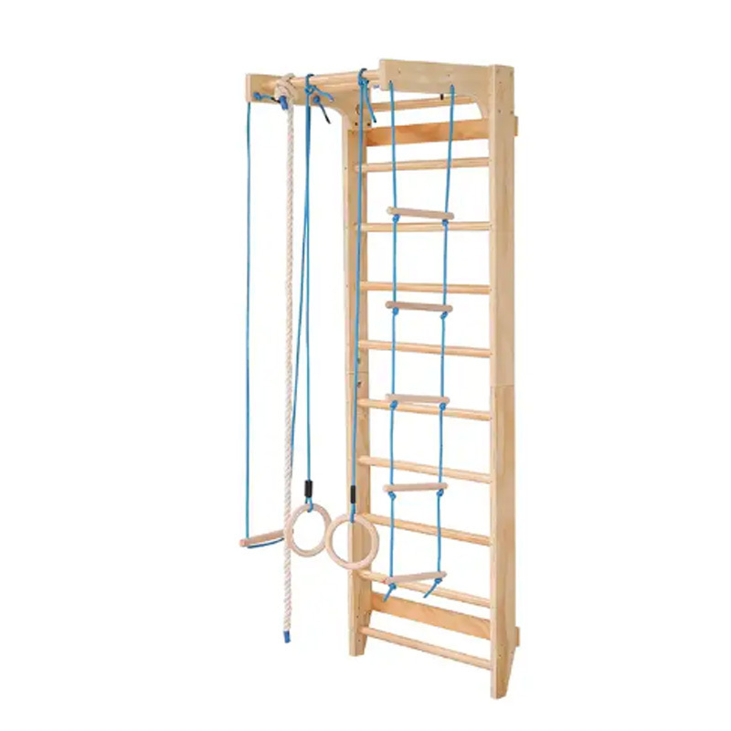 Premium Quality Wooden Wall Mounted Durable Fitness Swedish Ladder Wall Bars Gymnastic For Training Use