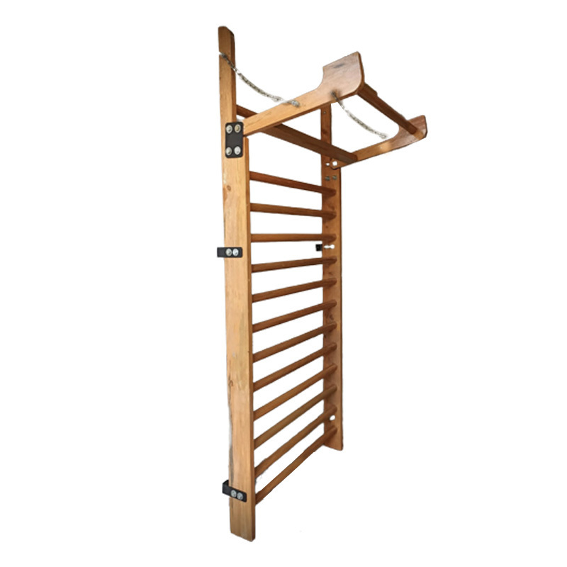 Premium Quality Wooden Wall Mounted Durable Fitness Swedish Ladder Wall Bars Gymnastic For Training Use