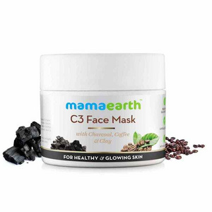 MAMA EARTH C3 Face pack for healthy & glowing skin, 100ml - charcoal face pack for clear skin