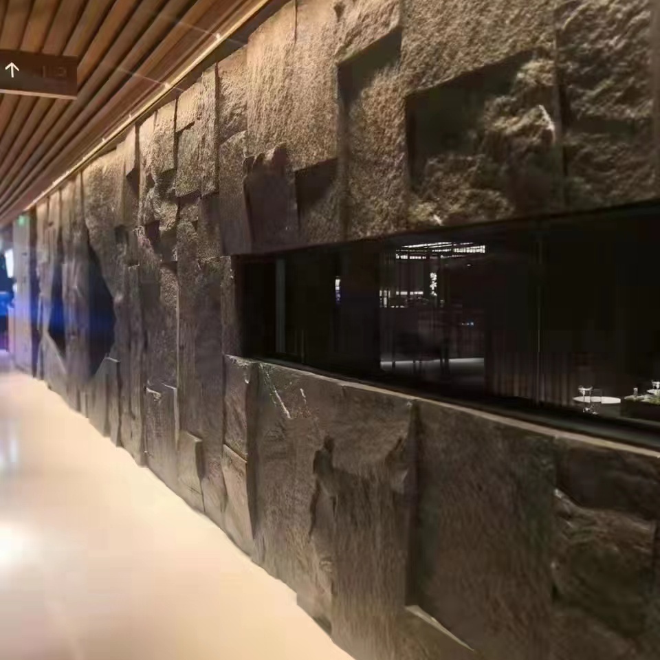 3D Wall Panels Faux Stone  for TV background wall paneling interior and exterior wall cladding board