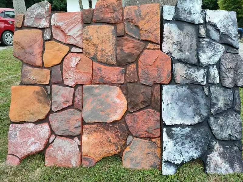 1200*600 Longtime New arrive pillar panel stone column wraps decorative artificial 3d pu faux pu rock veneer stone wall panels