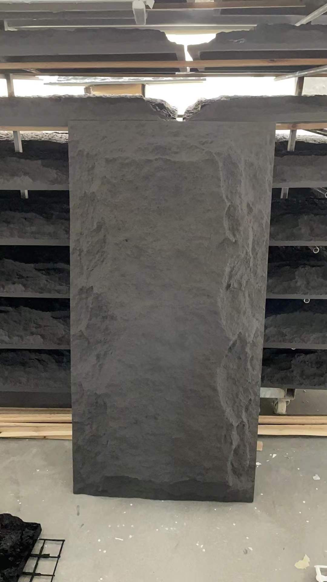 1200*600 Longtime New arrive pillar panel stone column wraps decorative artificial 3d pu faux pu rock veneer stone wall panels