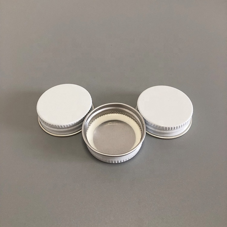 Cap & Closure 38-400 White Metal CT Aluminium Lid 38/400 With Plastisol Liner For Kombucha Bottle